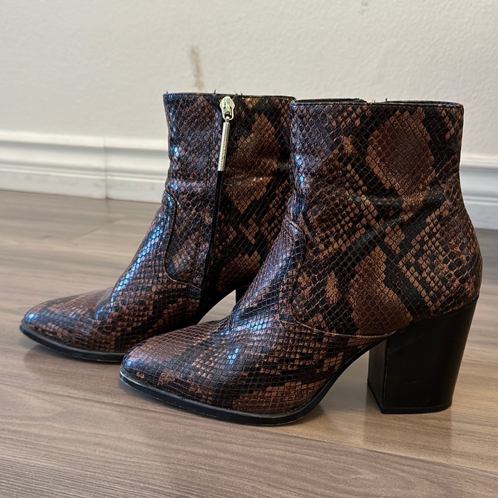 Zara snake print booties